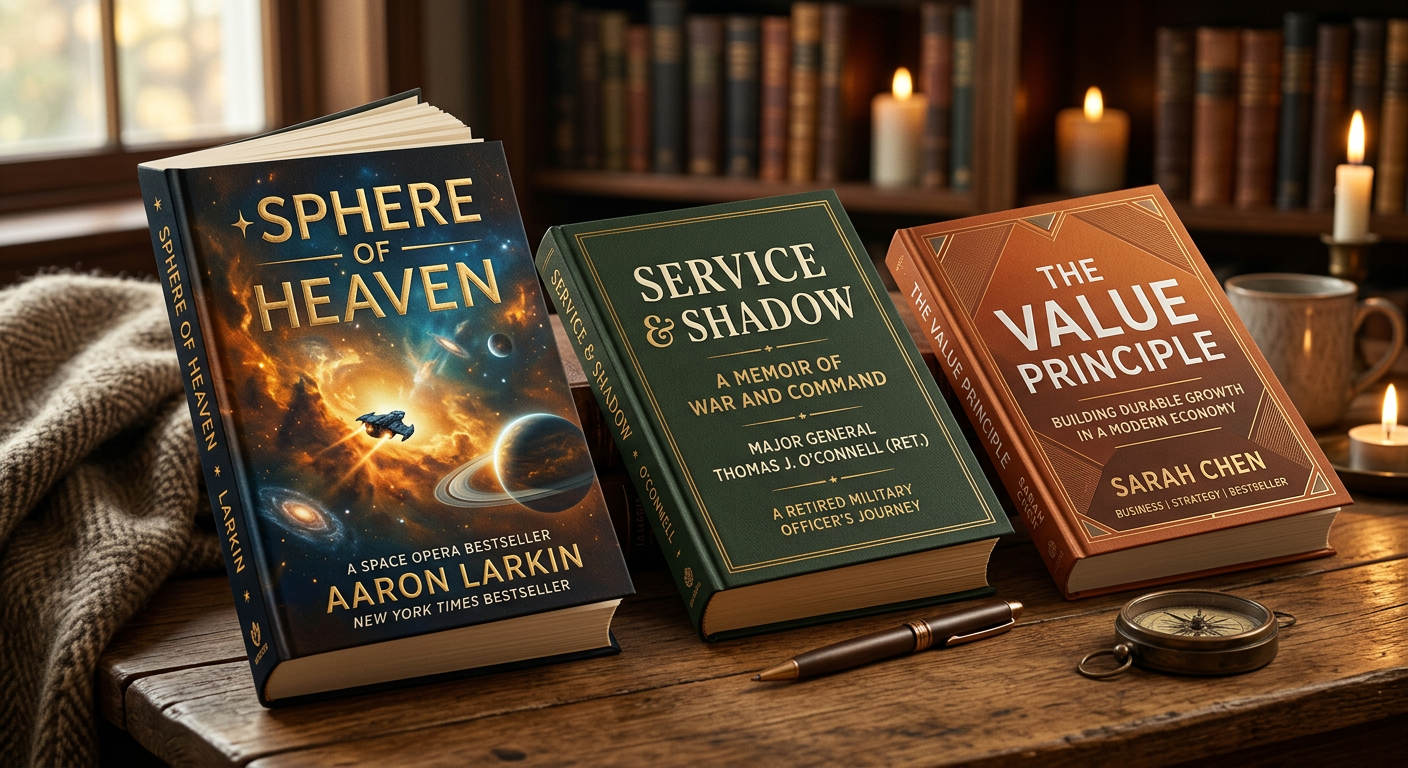 Stack of literary fiction audiobook covers